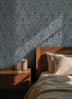 Acorn P&S Wallpaper in a room setting
