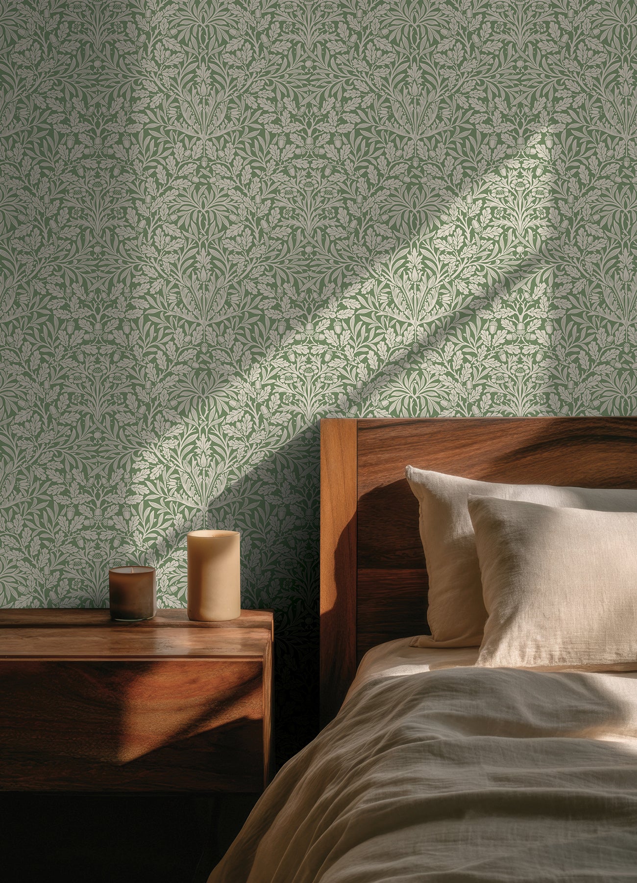 Acorn P&S Wallpaper in a room setting