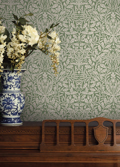 Acorn P&S Wallpaper in a room setting