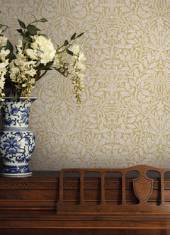 Acorn P&S Wallpaper in a room setting