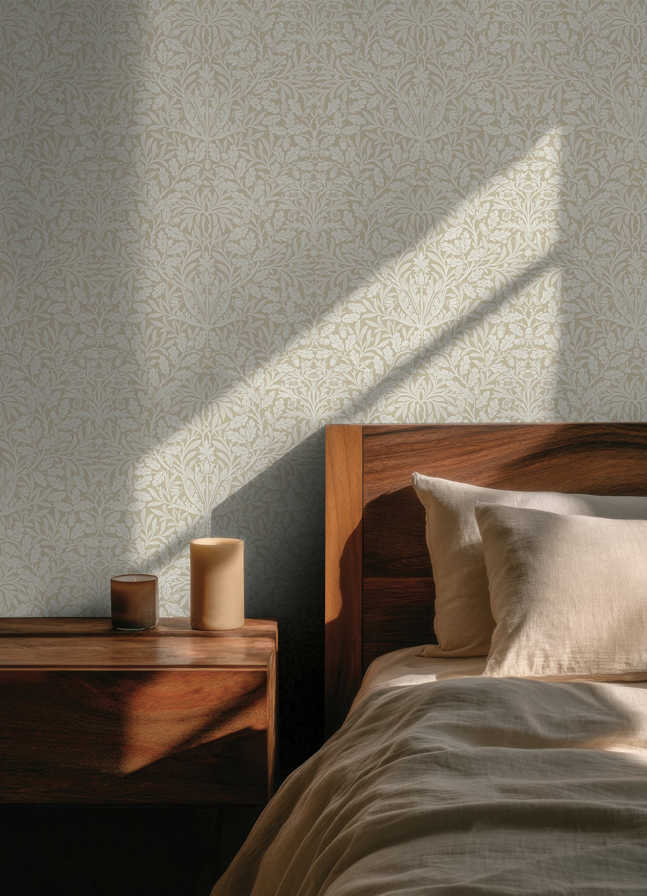 Acorn P&S Wallpaper in a room setting