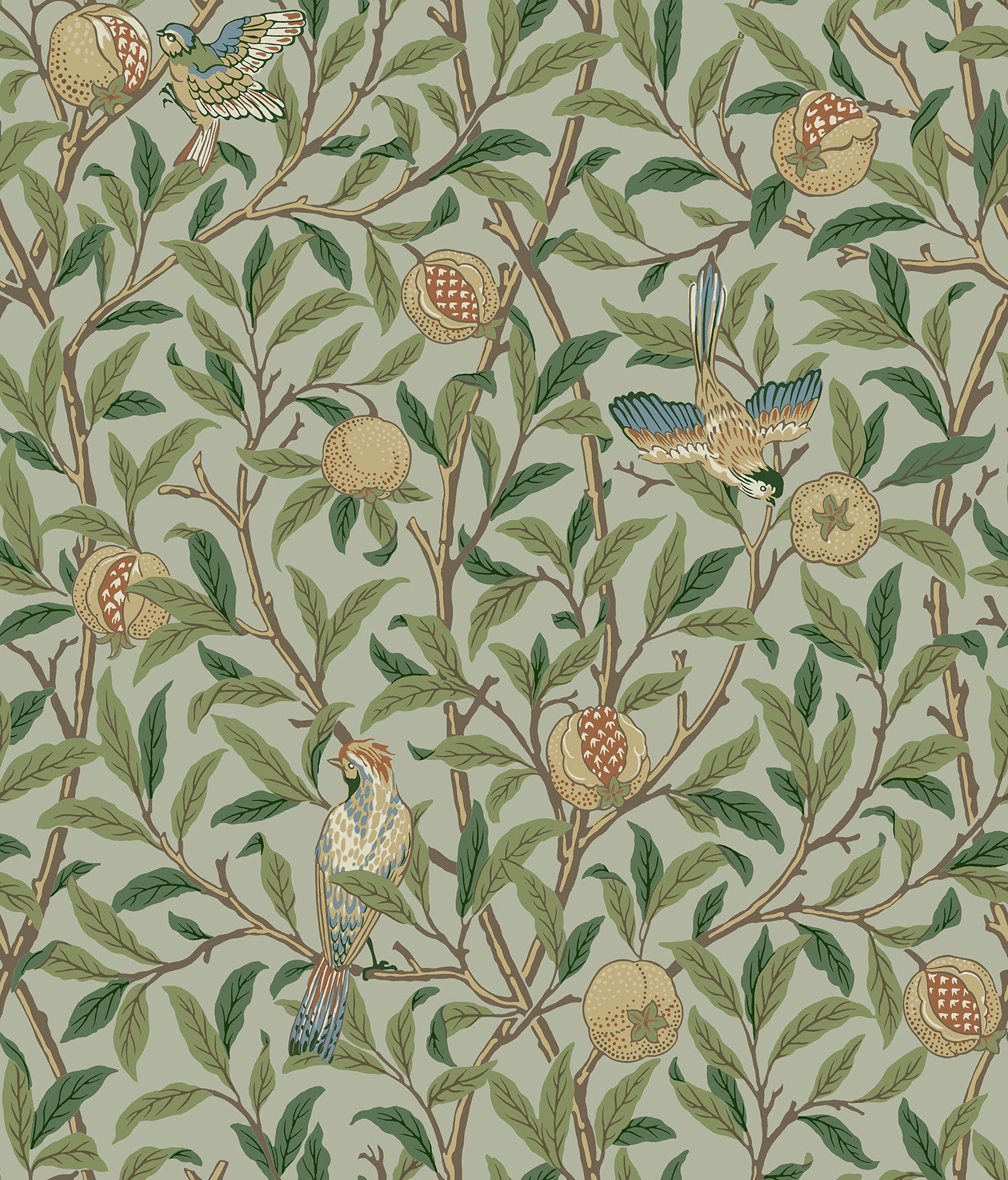 Bird and Pomegranate P&S Wallpaper by WallPops
