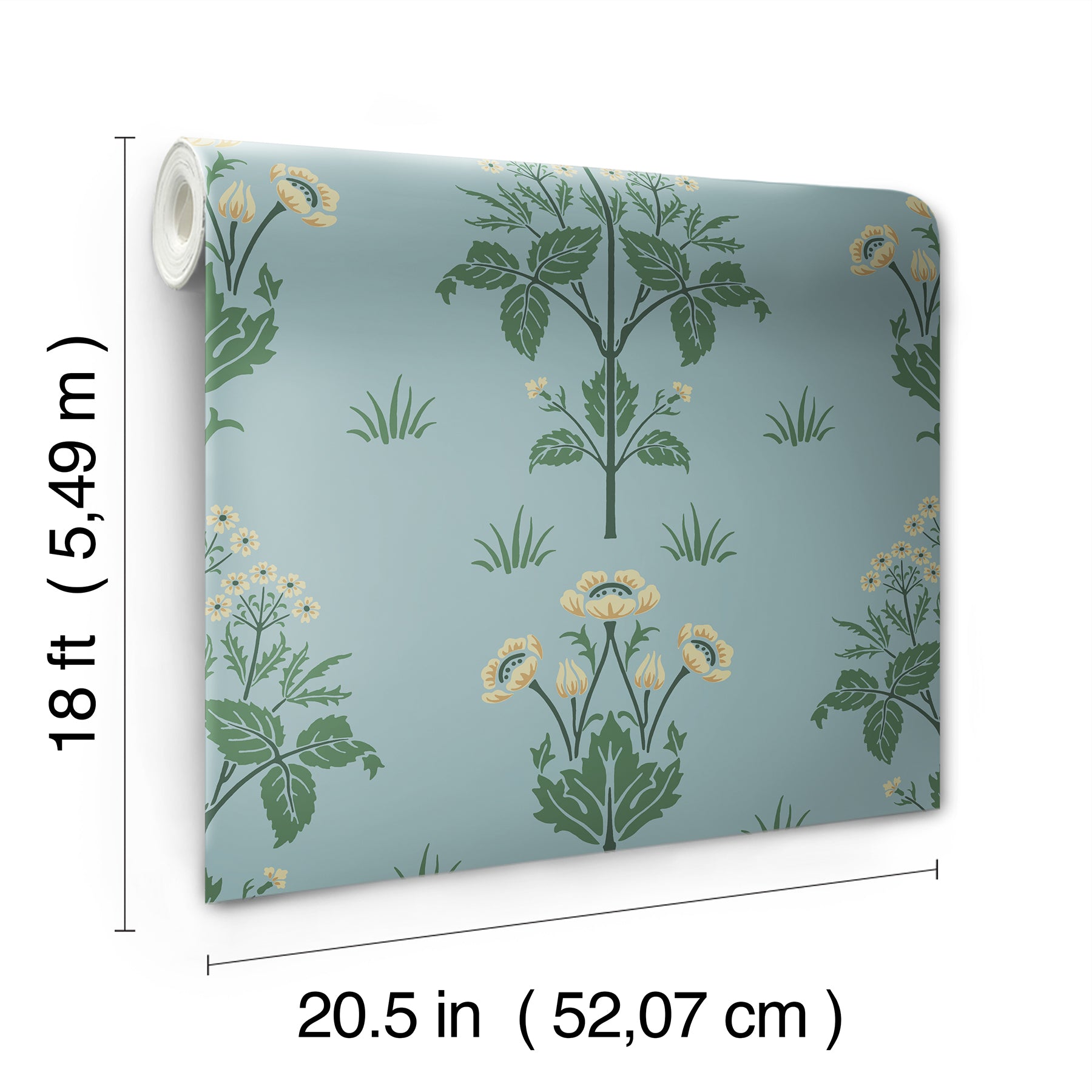 Meadow Sweet P&S Wallpaper - dimensions