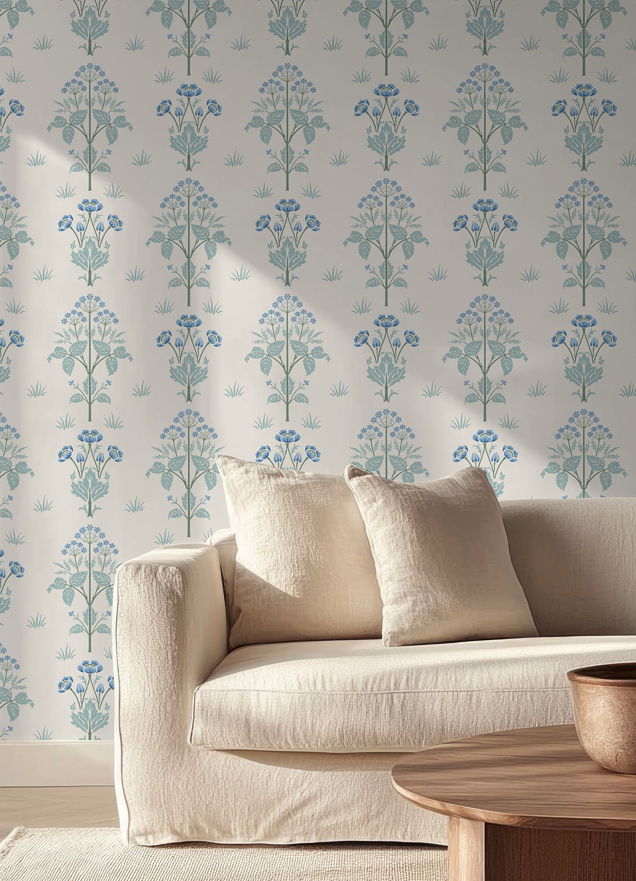Meadow Sweet P&S Wallpaper in a room setting