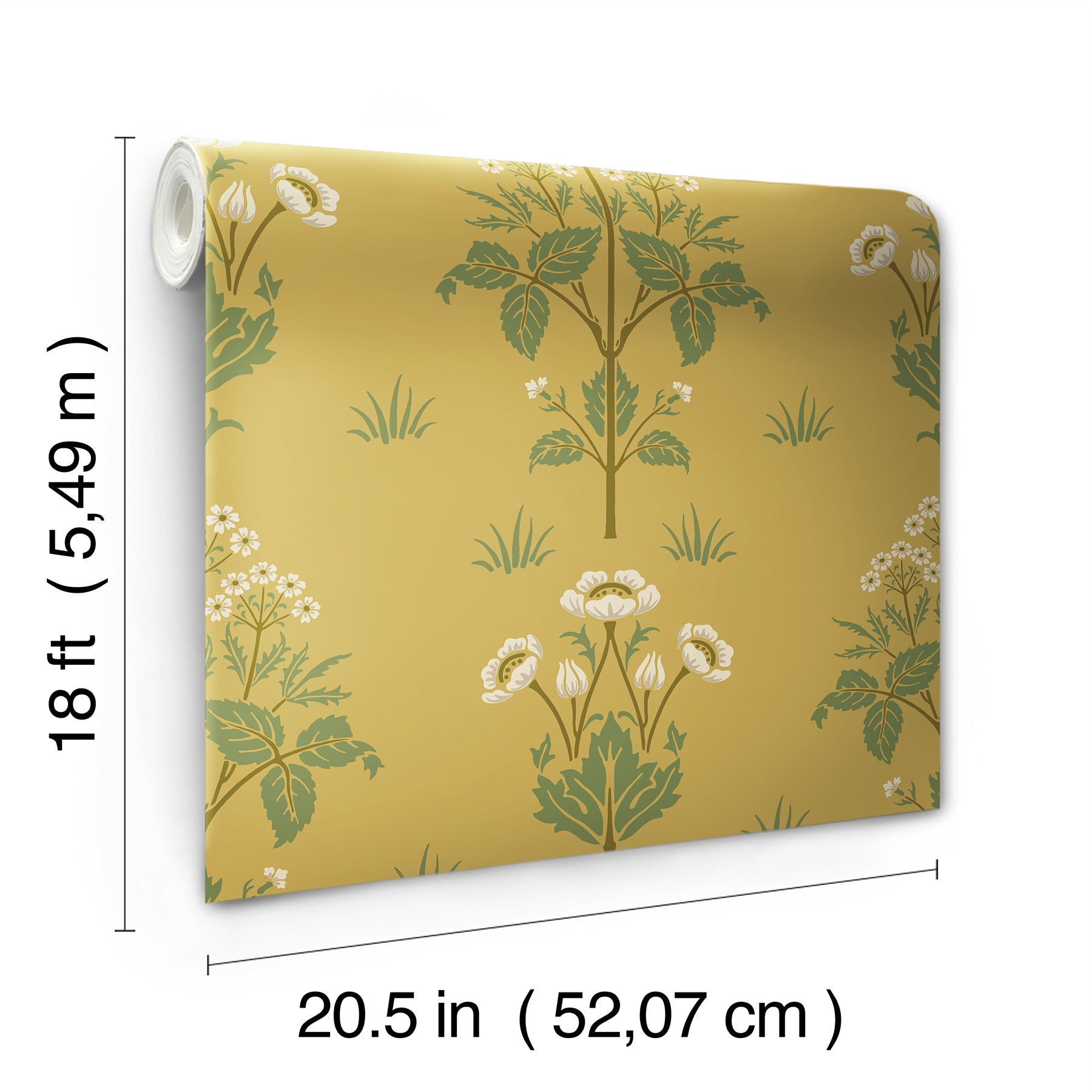 Meadow Sweet P&S Wallpaper - dimensions
