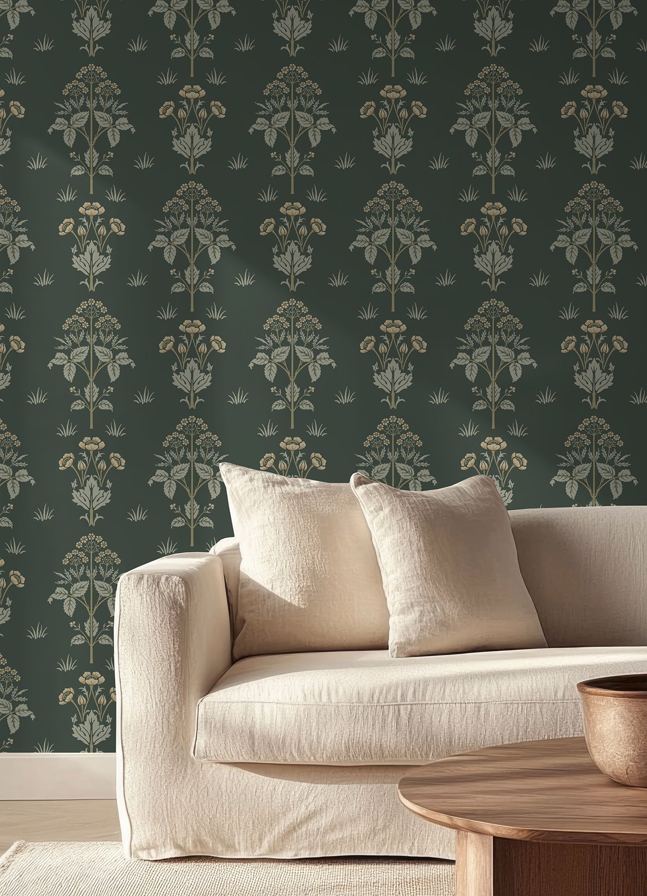 Meadow Sweet P&S Wallpaper in a room setting