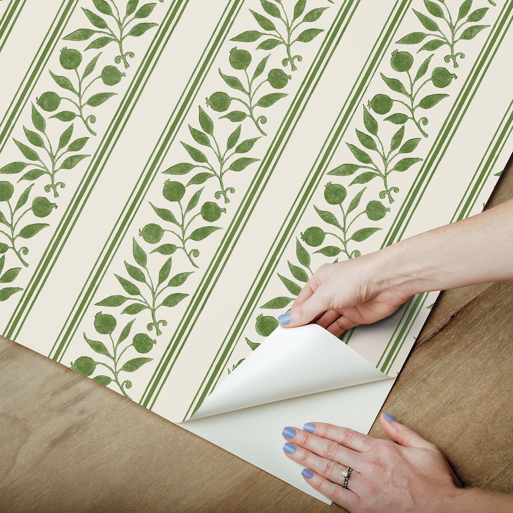 Rosehip Stripe P&S Wallpaper - how to peel