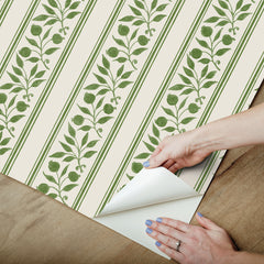 Rosehip Stripe P&S Wallpaper - how to peel