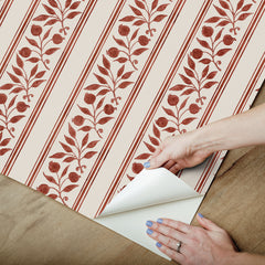 Rosehip Stripe P&S Wallpaper - how to peel
