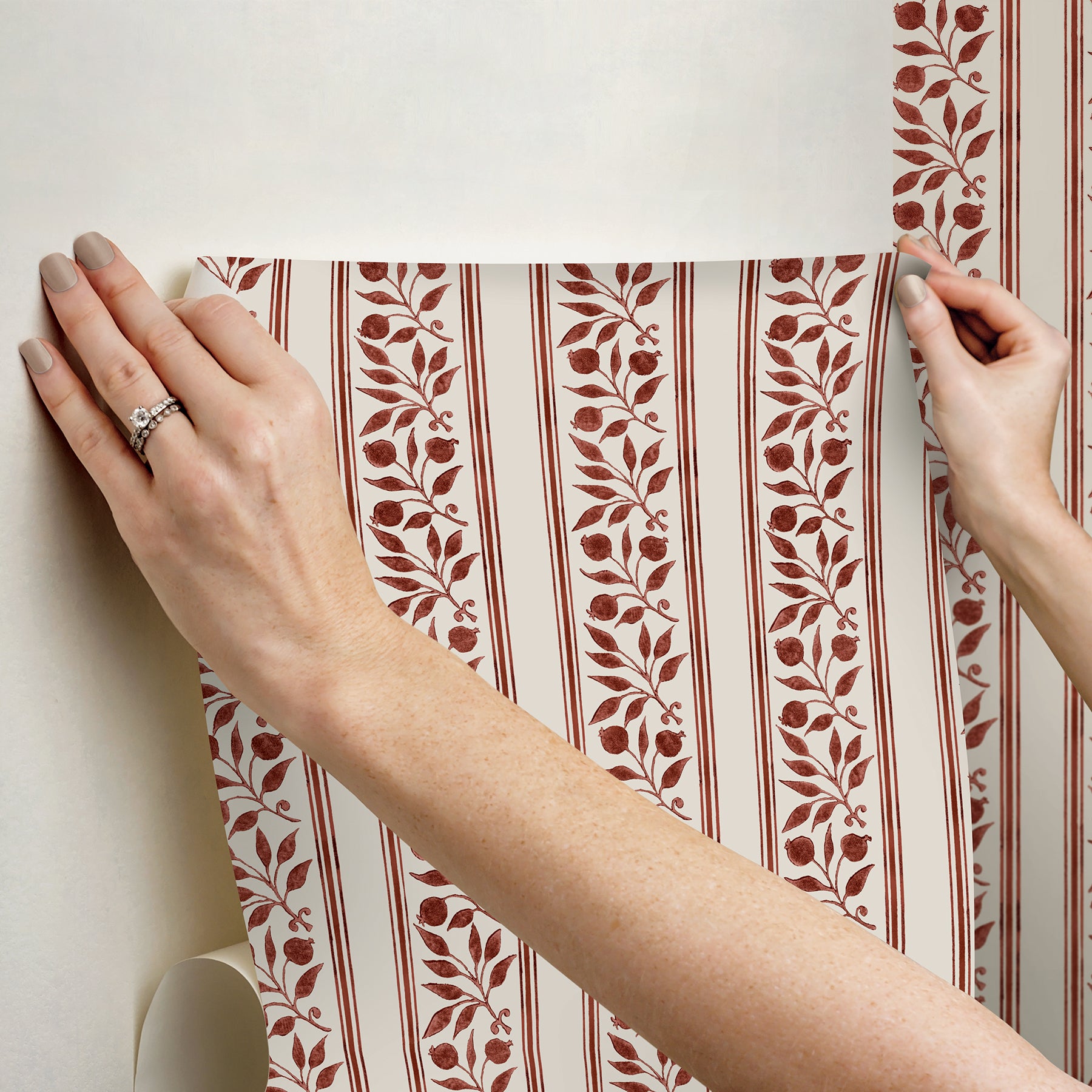 Rosehip Stripe P&S Wallpaper - how to stick