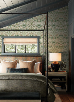 Strawberry Thief P&S Wallpaper in a room setting