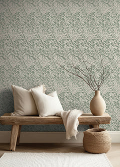 Willow Boughs P&S Wallpaper in a room setting