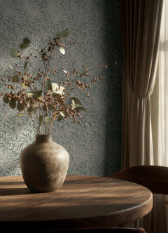 Willow Boughs P&S Wallpaper in a room setting
