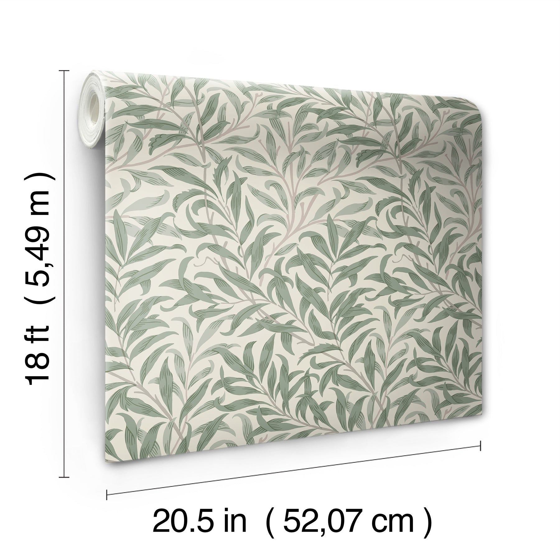Willow Boughs P&S Wallpaper - dimensions