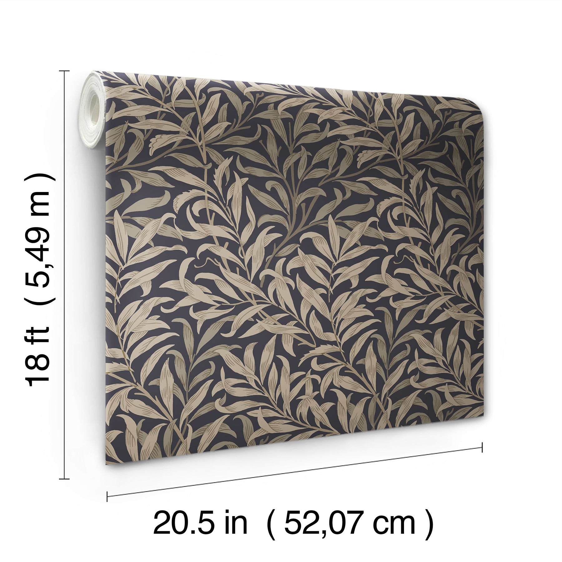 Willow Boughs P&S Wallpaper - dimensions
