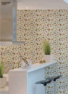 Pieni Unikko P&S Wallpaper in a room setting