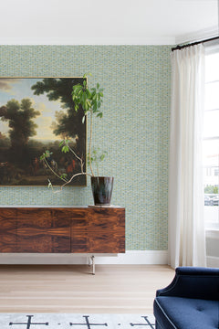 Broken Chevron P&S Wallpaper in a room setting