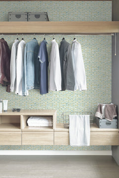 Broken Chevron P&S Wallpaper in a room setting