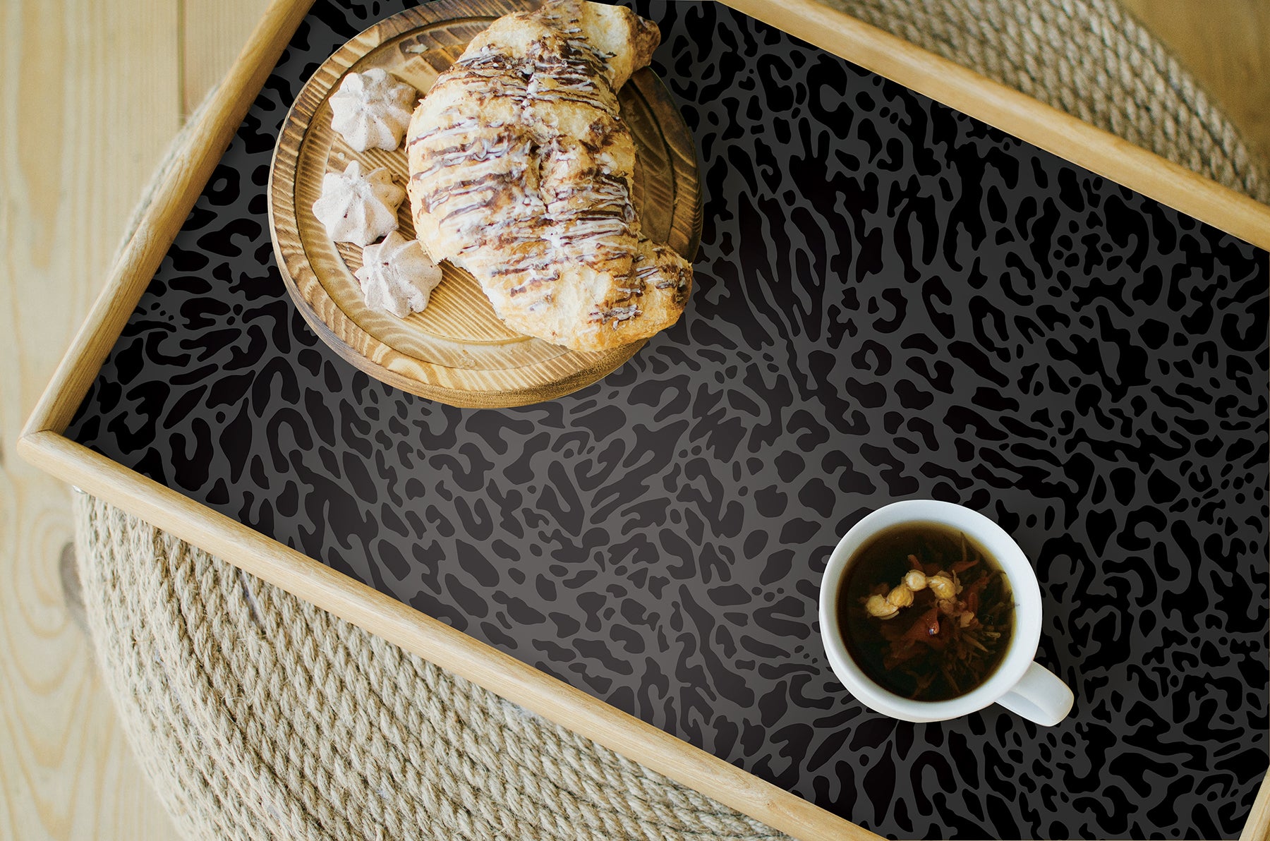 Amur Leopard Skin P&S Wallpaper in a room setting