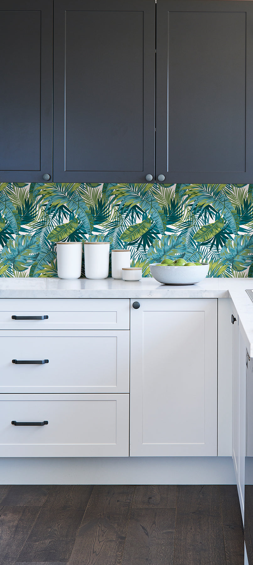 Bangalow Tropical Palm P&S Wallpaper in a room setting