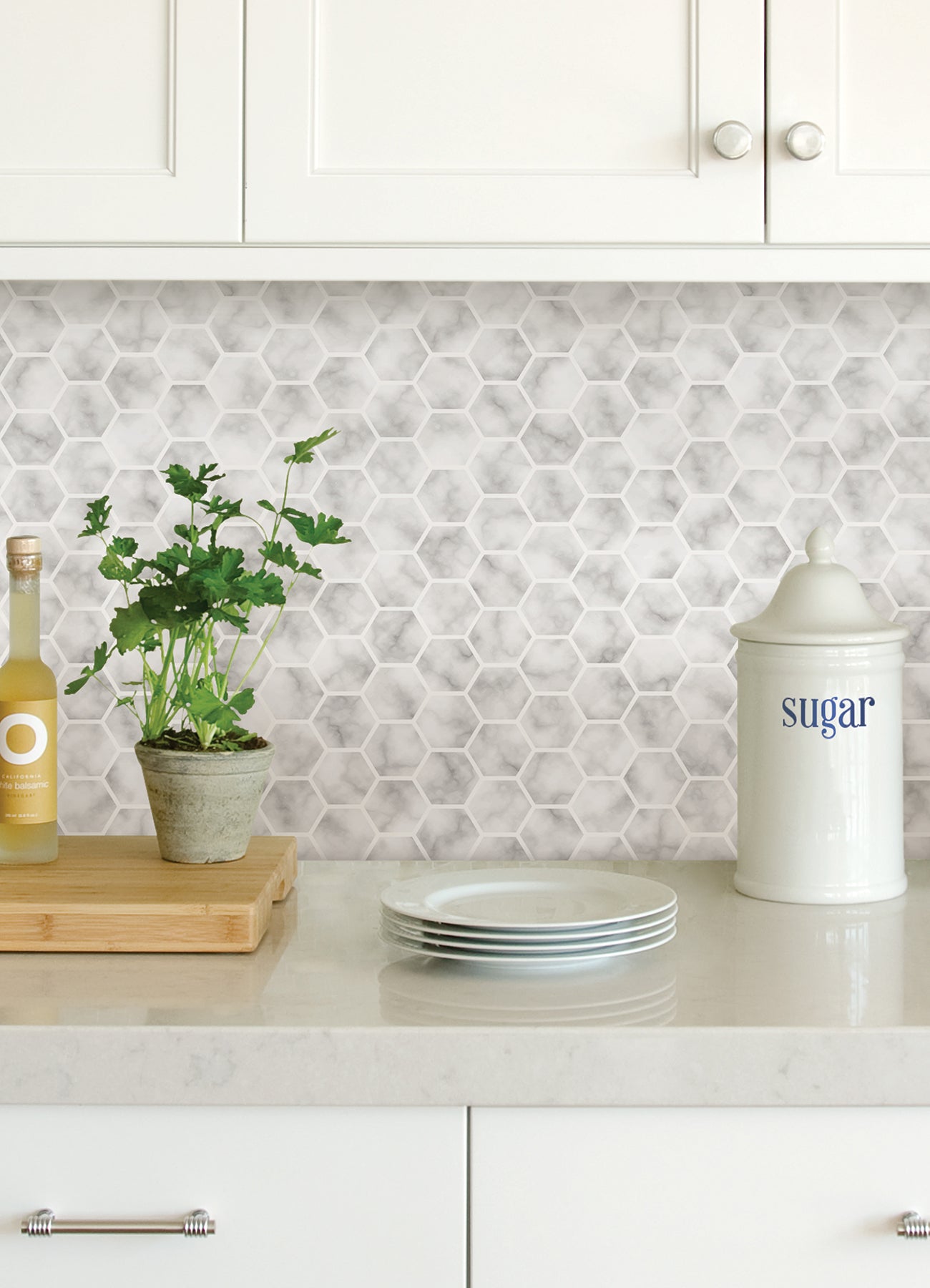 Hexagon Tiles in a room setting