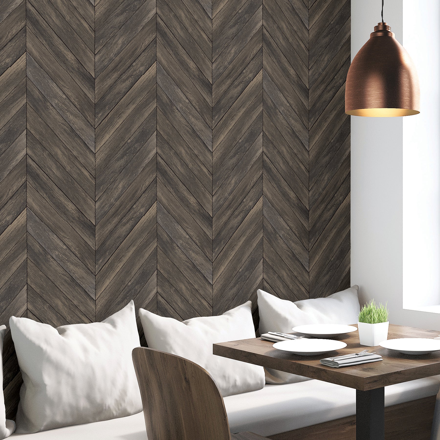 Wildwood P&S Wallpaper in a room setting