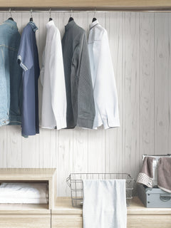 Barnwood P&S Wallpaper in a room setting