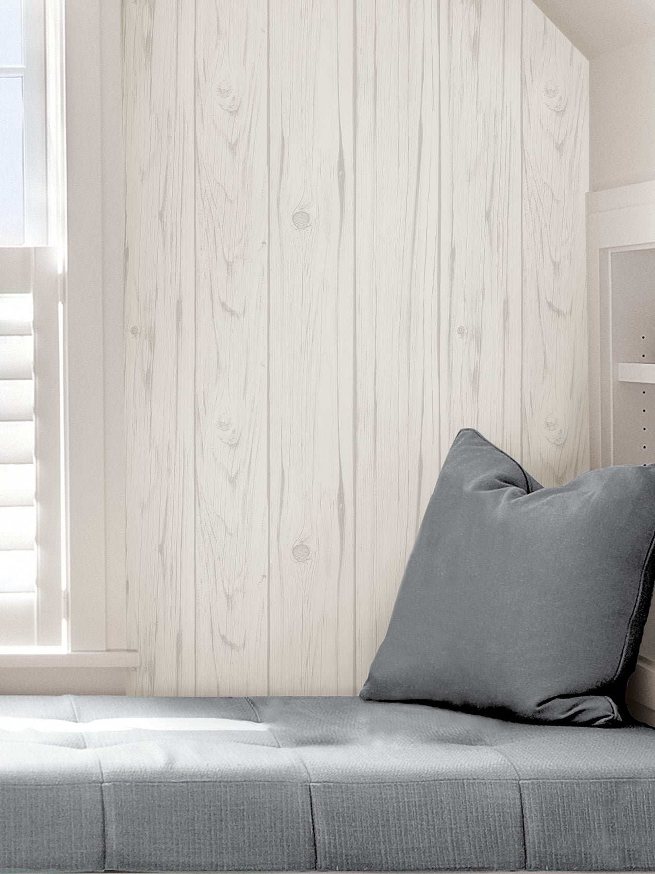 Barnwood P&S Wallpaper in a room setting