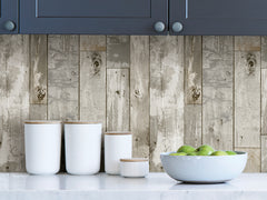 Driftwood P&S Wallpaper in a room setting