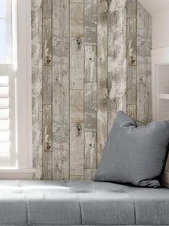 Driftwood P&S Wallpaper in a room setting