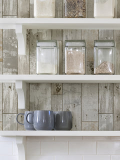 Driftwood P&S Wallpaper in a room setting