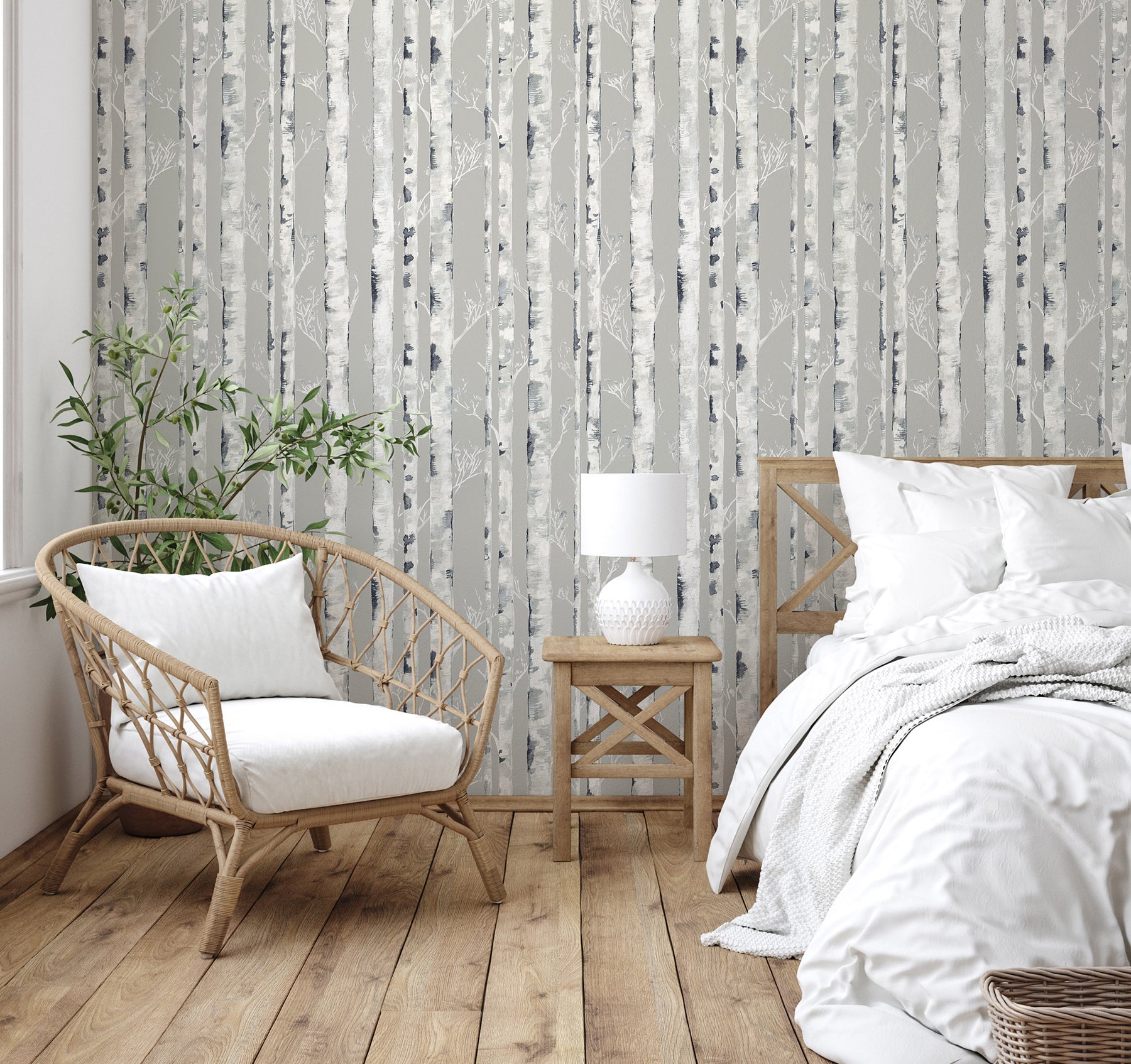 Birchdale P&S Wallpaper in a room setting