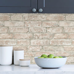 Denver Brick P&S Wallpaper in a room setting
