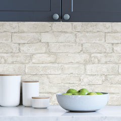 Denver Brick P&S Wallpaper in a room setting