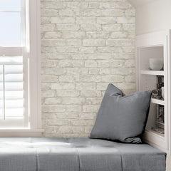 Denver Brick P&S Wallpaper in a room setting