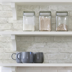 Denver Brick P&S Wallpaper in a room setting