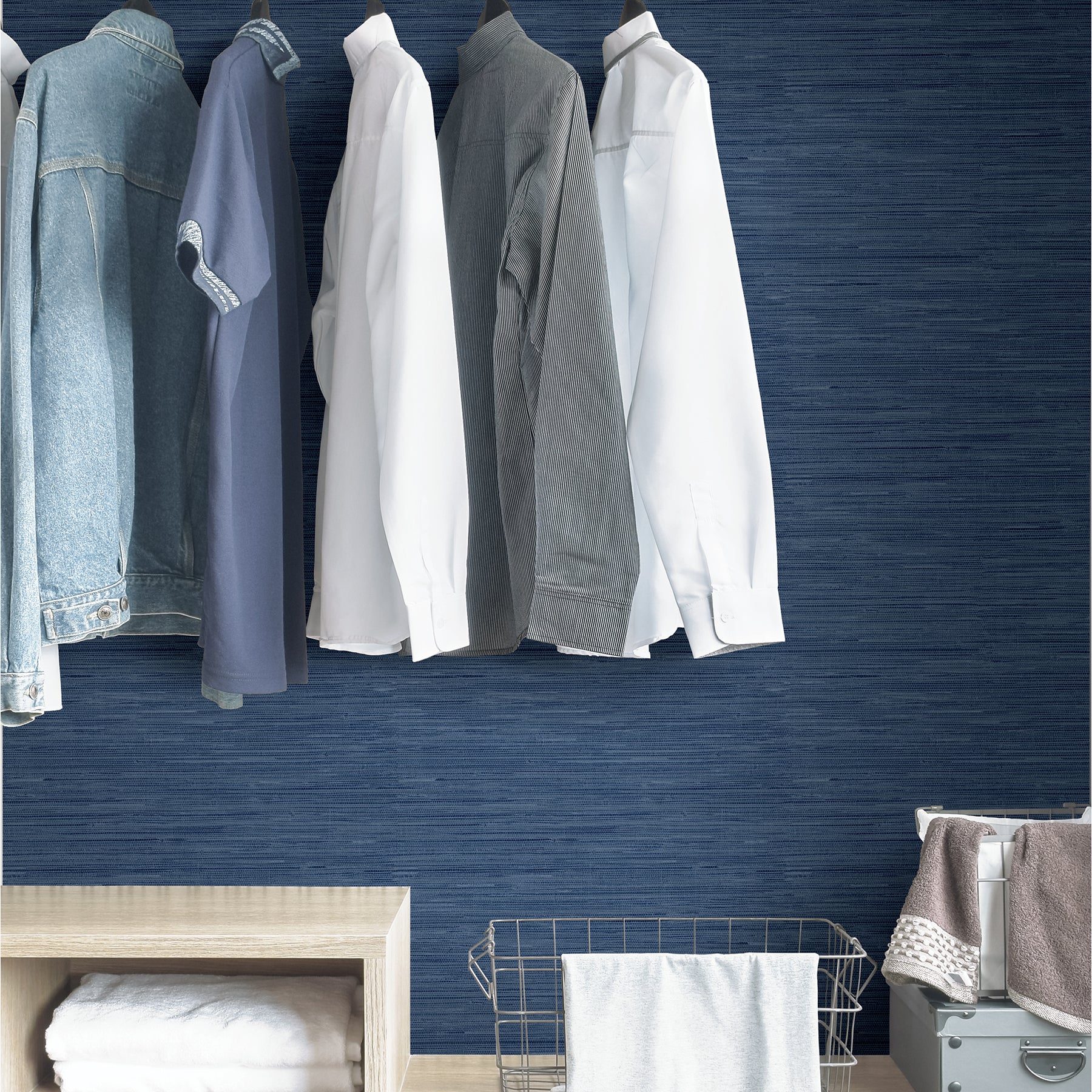 Avery Weave P&S Wallpaper in a room setting