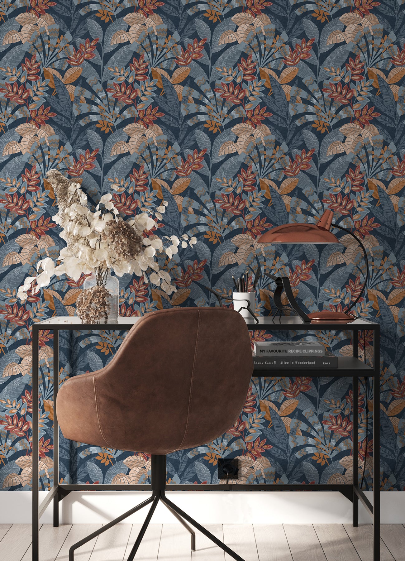 Yara Peel and Stick Wallpaper in a room setting