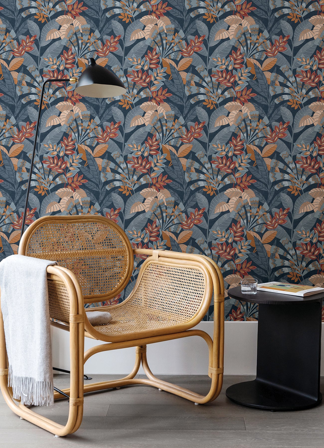 Yara Peel and Stick Wallpaper in a room setting