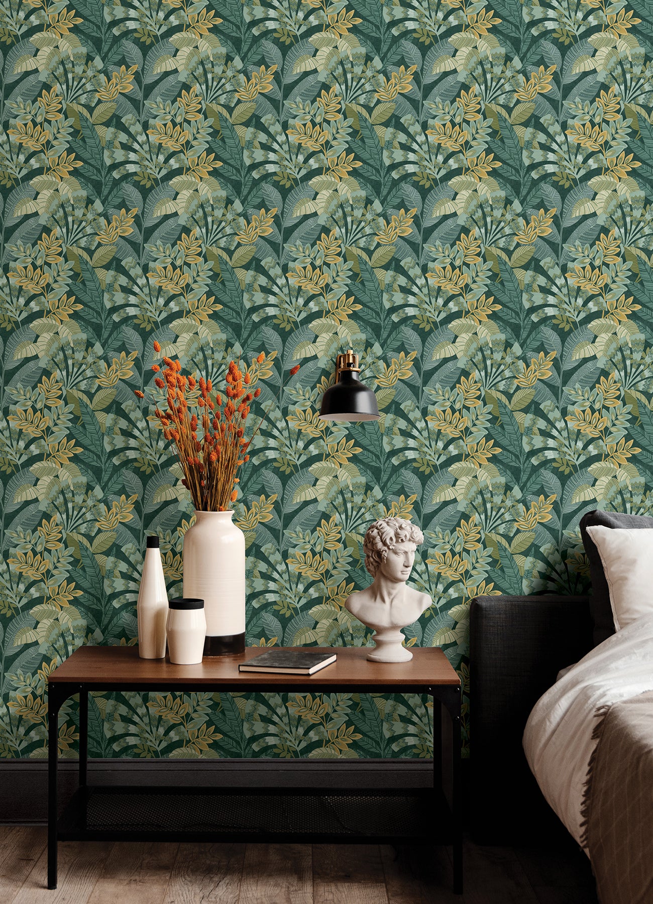 Yara Peel and Stick Wallpaper in a room setting