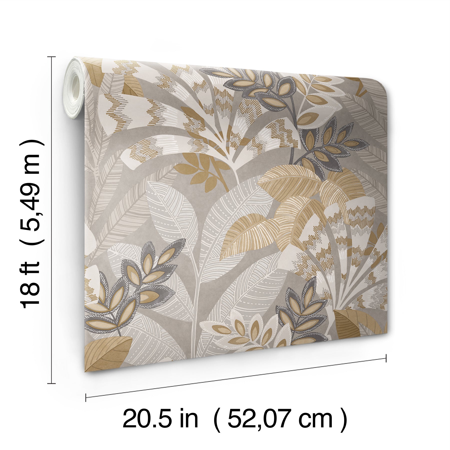 Yara Peel and Stick Wallpaper - dimensions