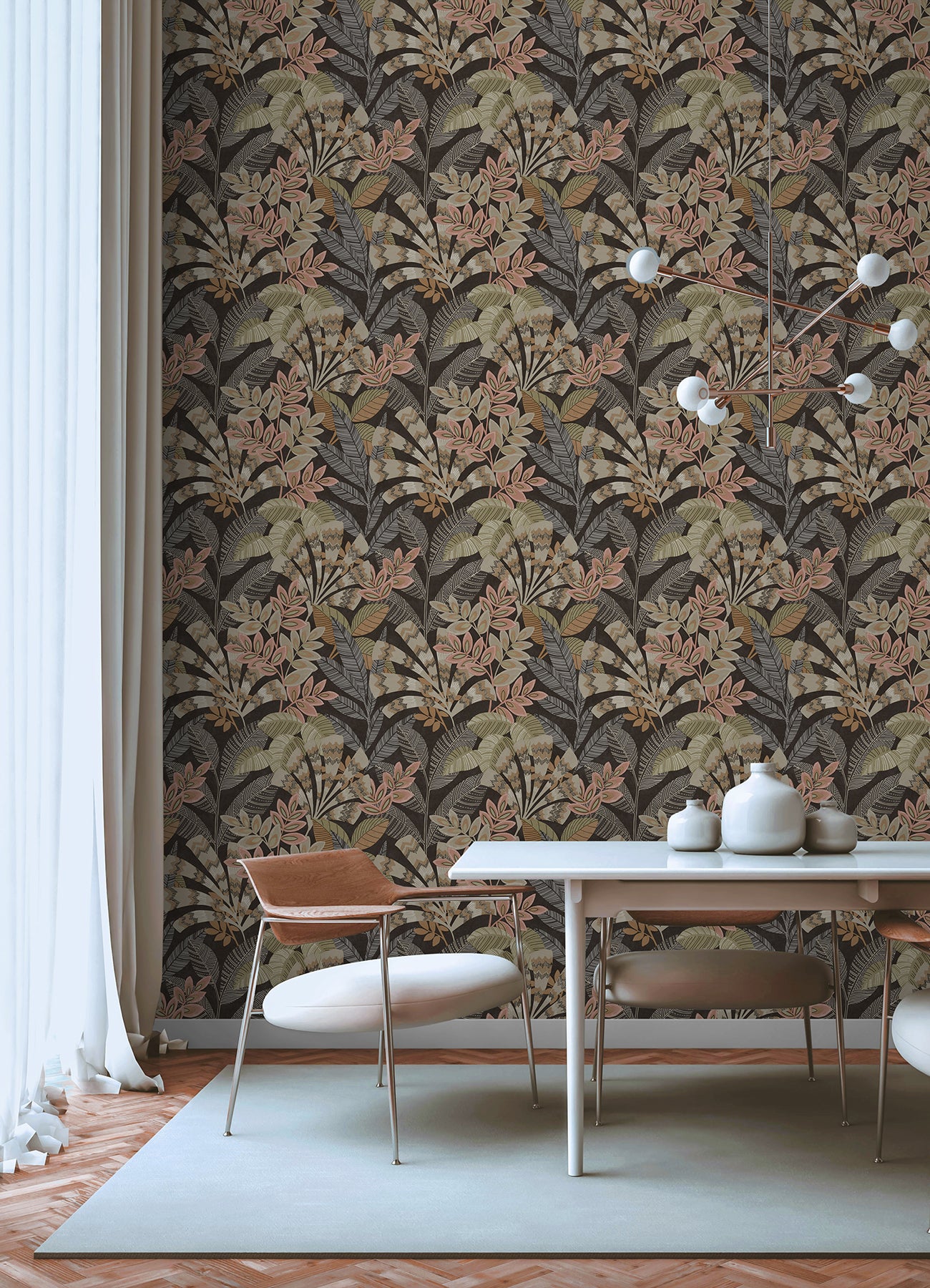 Yara Peel and Stick Wallpaper in a room setting