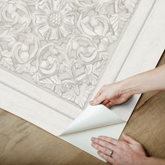 Carved Floral Peel and Stick Wallpaper - how to peel