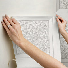Carved Floral Peel and Stick Wallpaper - how to stick
