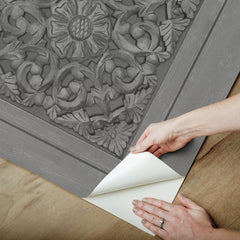 Carved Floral Peel and Stick Wallpaper - how to peel