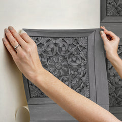 Carved Floral Peel and Stick Wallpaper - how to stick