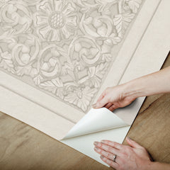 Carved Floral Peel and Stick Wallpaper - how to peel