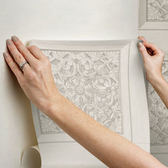 Carved Floral Peel and Stick Wallpaper - how to stick