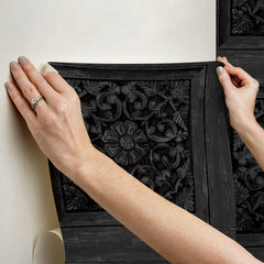 Carved Floral Peel and Stick Wallpaper - how to stick