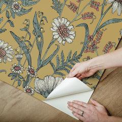 Spring Meadow Peel and Stick Wallpaper - how to peel